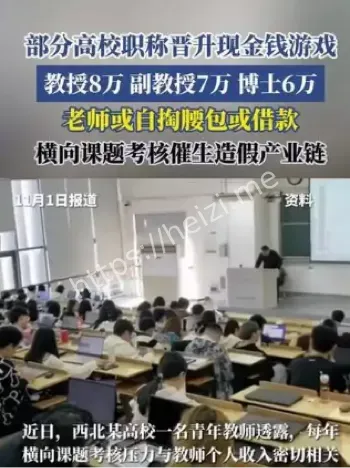 高校职称晋升腐败案例